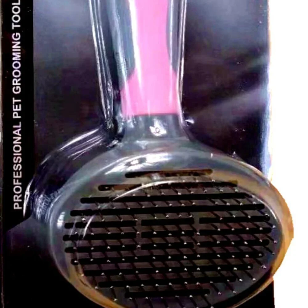 Pet Grooming Brush, Dog or Cat Brush w/Grip Handle